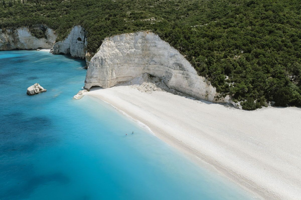 Fteri Beach view